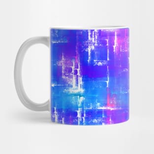 Random Intersections in Blue Pink Purple and White Mug